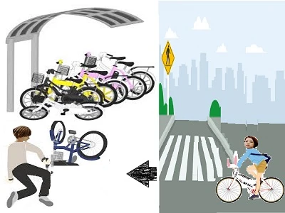 自称他称 自転車起こし